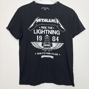 Metallica 100% Cotton Tee Ride the Lightning Graphic T-shirt M